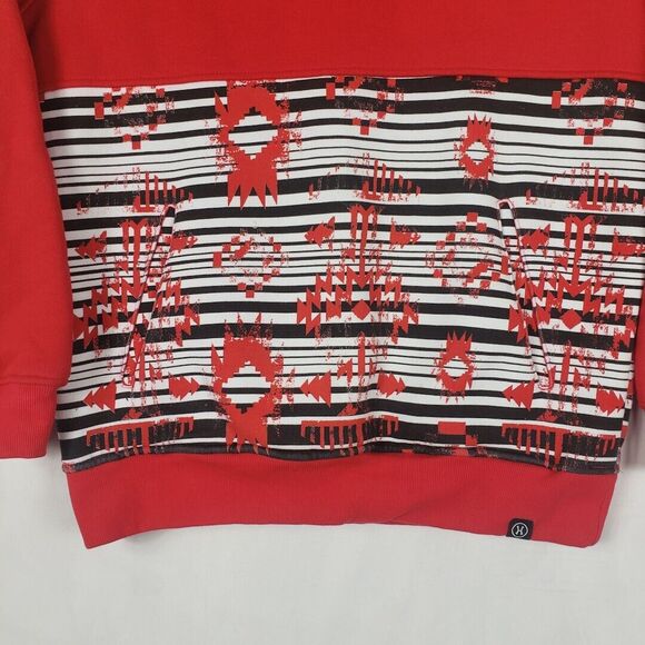 Hudson Outerwear Sweatshirt Mens Medium Red Cotton Fleece Pullover Sweater - Picture 4 of 11